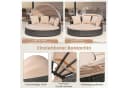 COSTWAY Sonneninsel Rattan mit Vordach und Kissen Beige Bild 3