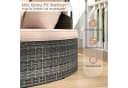 COSTWAY Sonneninsel Rattan mit Vordach und Kissen Beige Bild 4