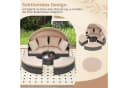 COSTWAY Sonneninsel Rattan mit Vordach und Kissen Beige Bild 5
