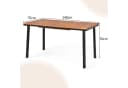 COSTWAY Gartentisch Akazienholz mit Schirmloch für 6-8 Personen Bild 5