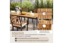 COSTWAY Gartentisch 200cm Akazie Esstisch für 8 Personen Bild 1