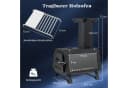 COSTWAY Feuerschale Holzkohle Outdoor BBQ Camping Holzofen Schwarz Bild 1
