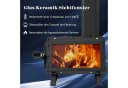 COSTWAY Feuerschale Holzkohle Outdoor BBQ Camping Holzofen Schwarz Bild 3