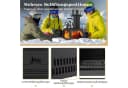 COSTWAY Feuerschale Holzkohle Outdoor BBQ Camping Holzofen Schwarz Bild 4