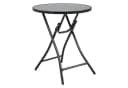 KOMFOTTEU Gartentisch Ø59cm Schwarz Metall & Glas Bild 2
