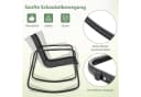 COSTWAY Balkonset 3-tlg. mit 2 Schaukelstühlen & Tisch Schwarz Bild 3