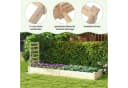 COSTWAY Hochbeet mit Rankgitter, Blumenkasten aus Tannenholz Bild 5