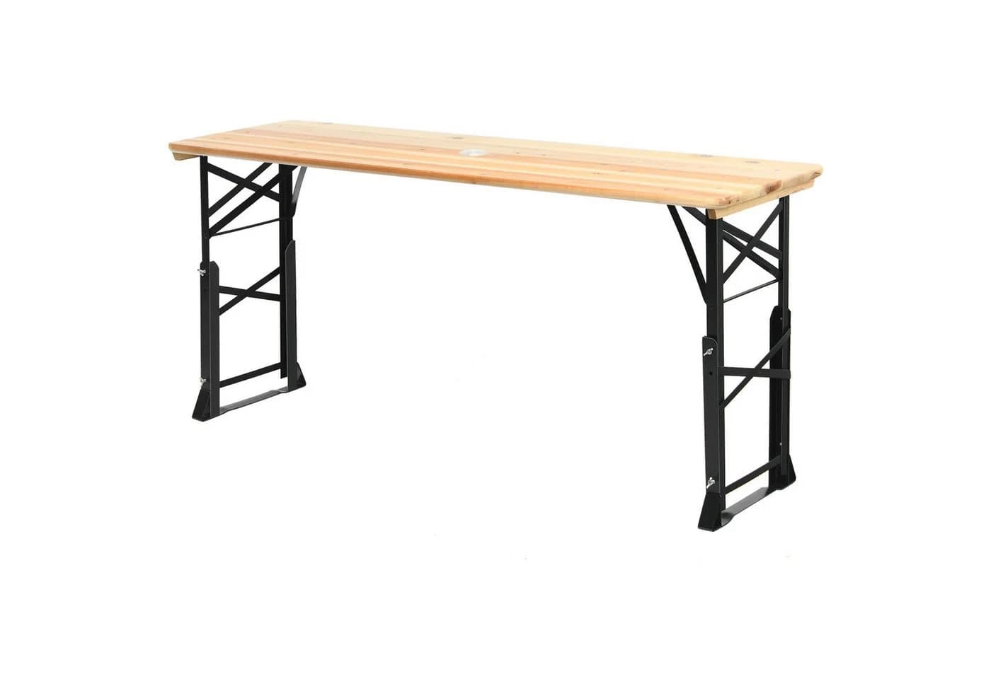 COSTWAY Gartentisch Klappbar & Höhenverstellbar Holz Metall - Bild 2