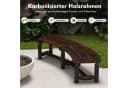 COSTWAY Gartenbank Gebogenes Design Braunes Holz 139 cm Bild 1