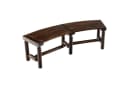 COSTWAY Gartenbank Gebogenes Design Braunes Holz 139 cm Bild 2
