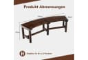 COSTWAY Gartenbank Gebogenes Design Braunes Holz 139 cm Bild 5