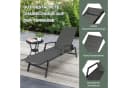 COSTWAY Gartenliege Rattan 5-fach verstellbar Braun Bild 5