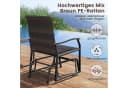 COSTWAY Balkonset 3-tlg. mit 2 Schaukelstühlen & Tisch Rattan Bild 1