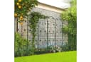 KOMFOTTEU Gartenzaun Rankgitter Metall Weiß/Grün 220x50cm Bild 1