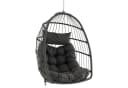 COSTWAY Hängesessel Grau Faltbar mit Kissen PE-Rattan Bild 2