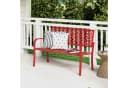 COSTWAY Gartenbank Rot Metall 127x62x86 cm Bild 4