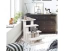 KOMFOTTEU Haustiertreppe Katzentreppe mit Lammfell beige Bild 3