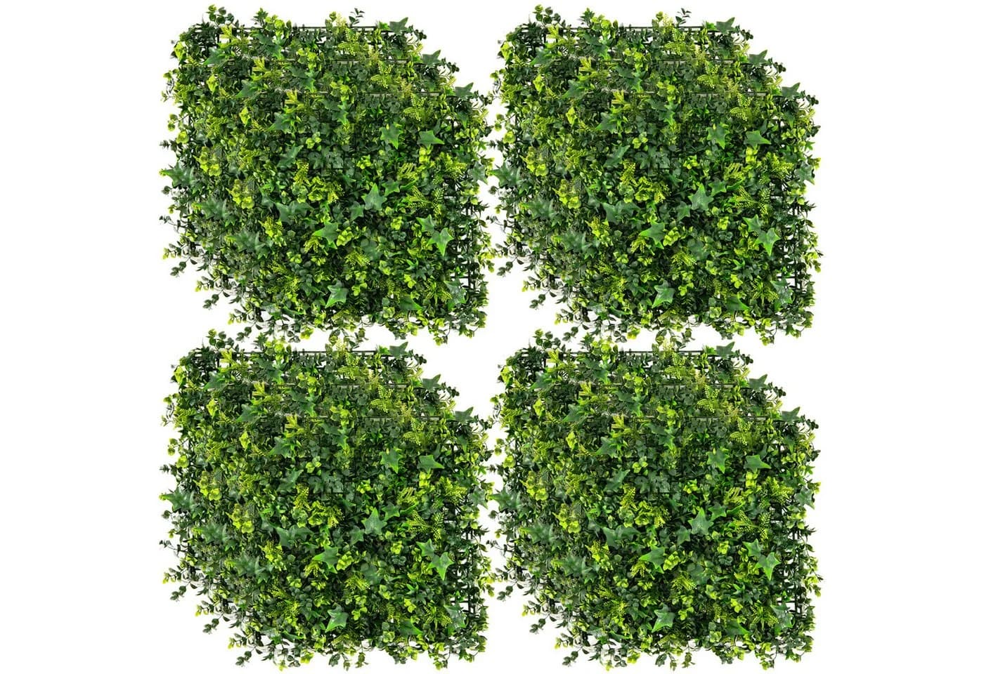Kunstpflanze COSTWAY 12-Stück Pflanzenwand UV-geschützt 50,5x50,5cm - Bild 2