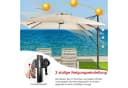 COSTWAY Sonnenschirm Ampelschirm Beige Neigbar 360° Drehbar Bild 3