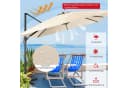 COSTWAY Sonnenschirm Ampelschirm Beige Neigbar 360° Drehbar Bild 4