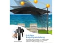 COSTWAY Sonnenschirm Schwarz 300x300 cm neigbar drehbar Bild 3