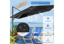 COSTWAY Sonnenschirm Schwarz 300x300 cm neigbar drehbar Bild 4
