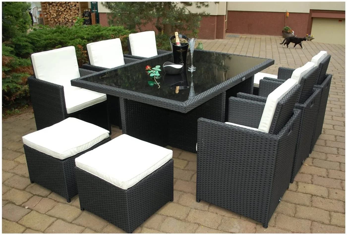 Ragnarök Möbel-Design Garten-Essgruppe Heimdall Polyrattan Alu - Bild 2