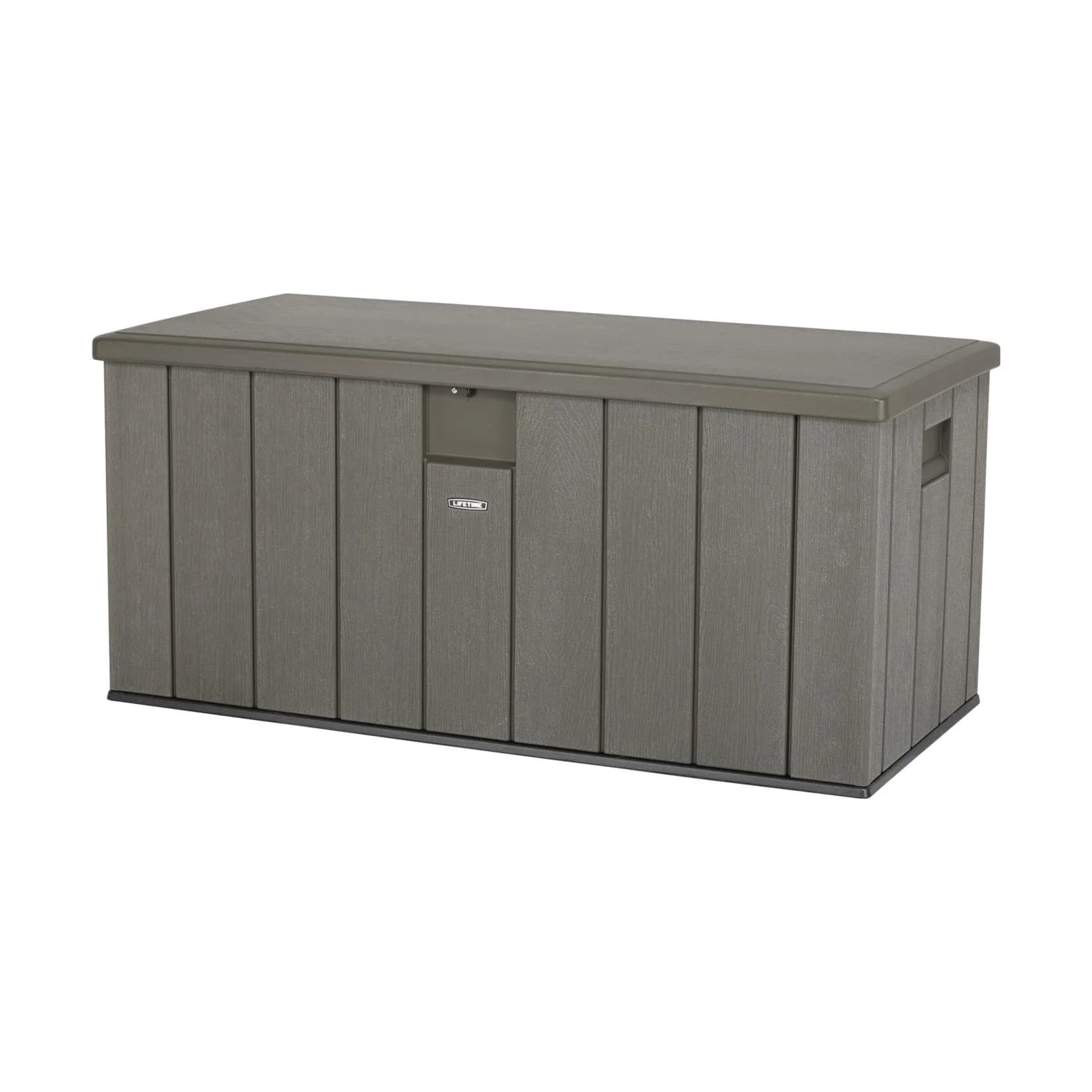 Lifetime Kissenbox Premium Wood Dunkelgrau 570 Liter