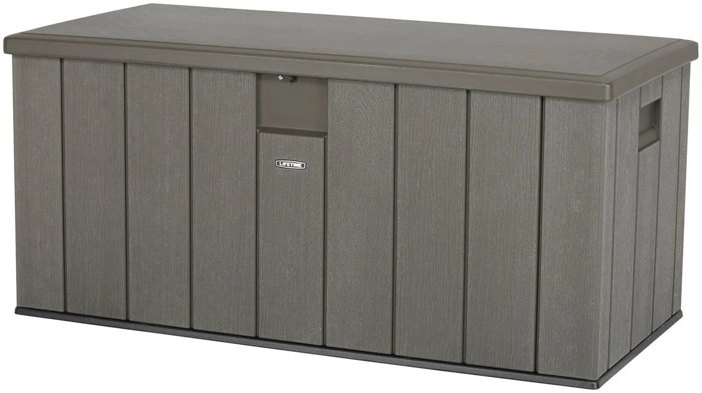 Lifetime Kissenbox Premium Wood Dunkelgrau 570 Liter - Bild 2