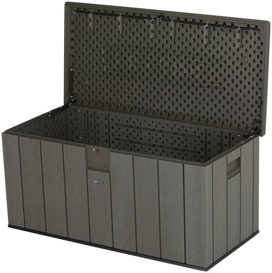 Lifetime Kissenbox Premium Wood Dunkelgrau 570 Liter - Bild 4