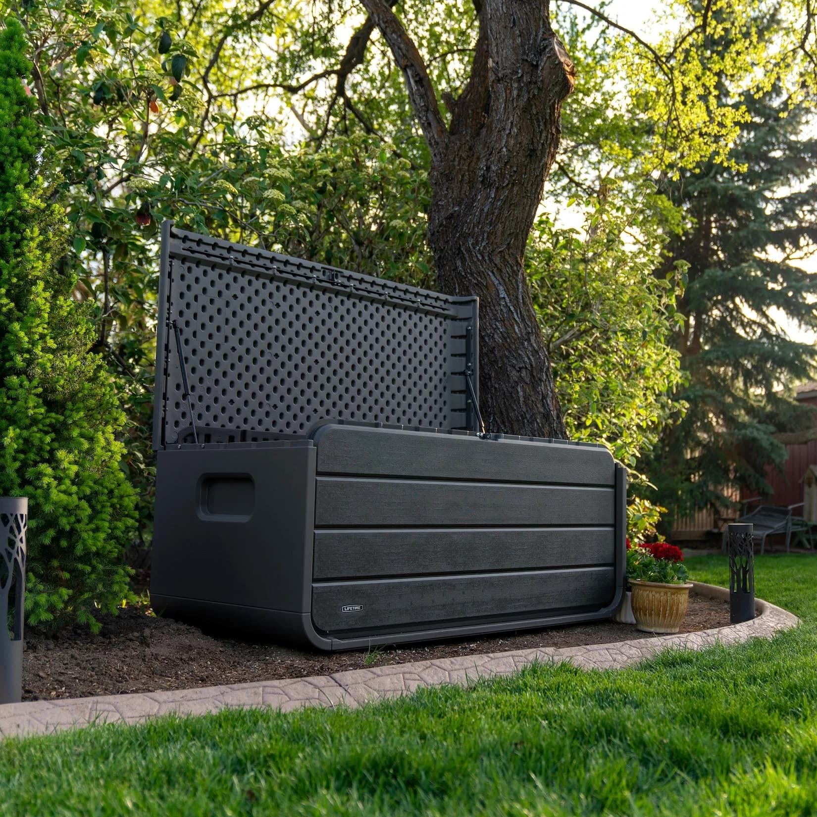 Lifetime Kissen- & Auflagenbox 515 L Anthrazit Kunststoff Gartenbox