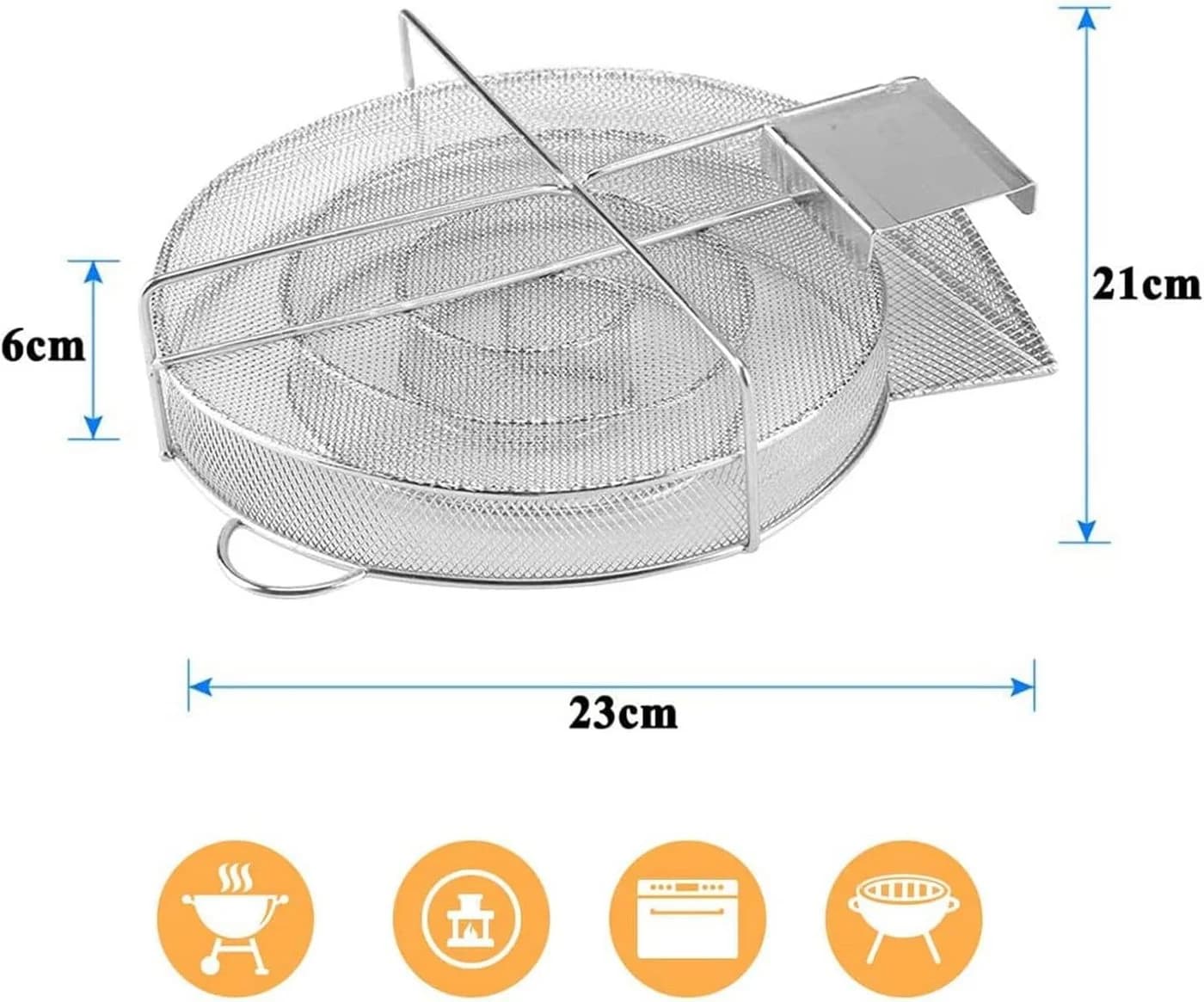 Youyijia Edelstahl Räucherschnecke Rund Kaltrauchgenerator Silber