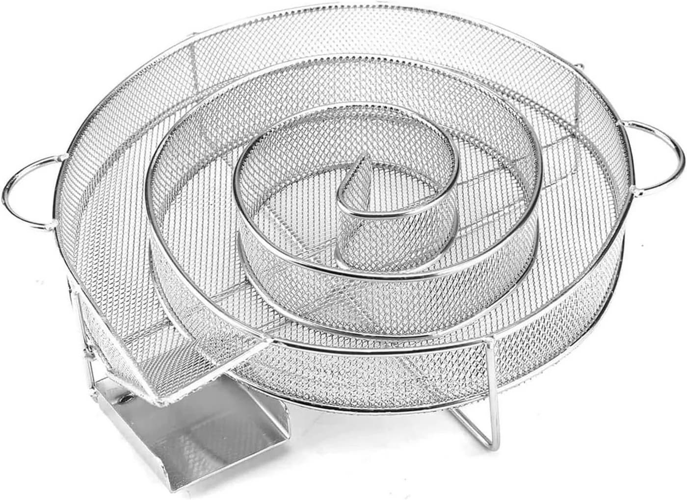 Youyijia Edelstahl Räucherschnecke Rund Kaltrauchgenerator Silber - Bild 2