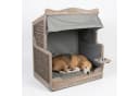 Strandkorb-King Hundestrandkorb XL aus Teakholz grau Bild 2