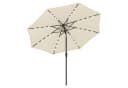 SONGMICS Sonnenschirm 300cm LED-Beleuchtung UPF50+ Beige Bild 2