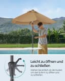 SONGMICS Sonnenschirm UPF 50+ mit Kurbel 200cm Bild 3