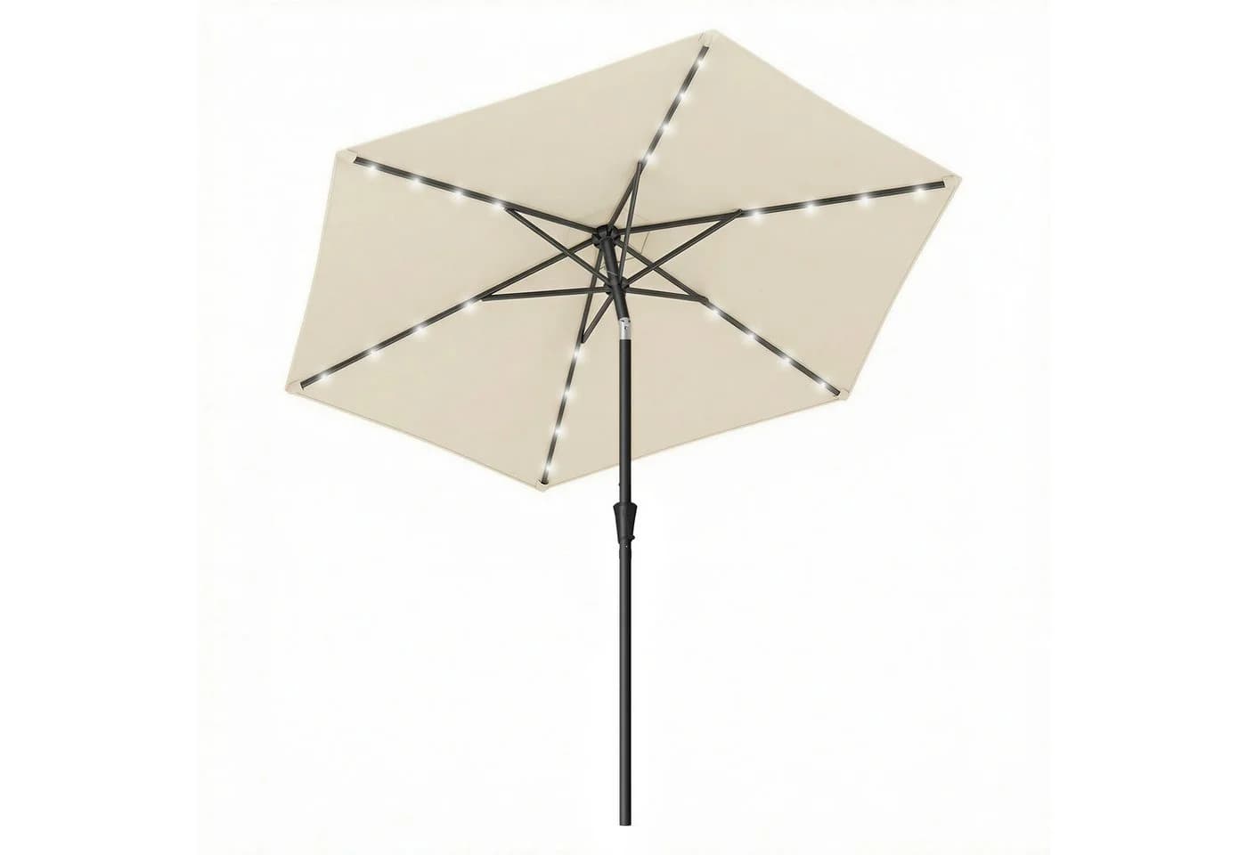 SONGMICS Sonnenschirm 270cm LED-Beleuchtung UPF50+ - Bild 2