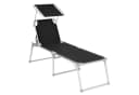 SONGMICS Gartenliege mit Dach Aluminium verstellbar Bild 3