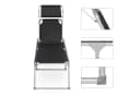 SONGMICS Gartenliege mit Dach Aluminium verstellbar Bild 4