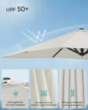 SONGMICS Sonnenschirm 290x290 cm UPF 50+ 360° drehbar Bild 3