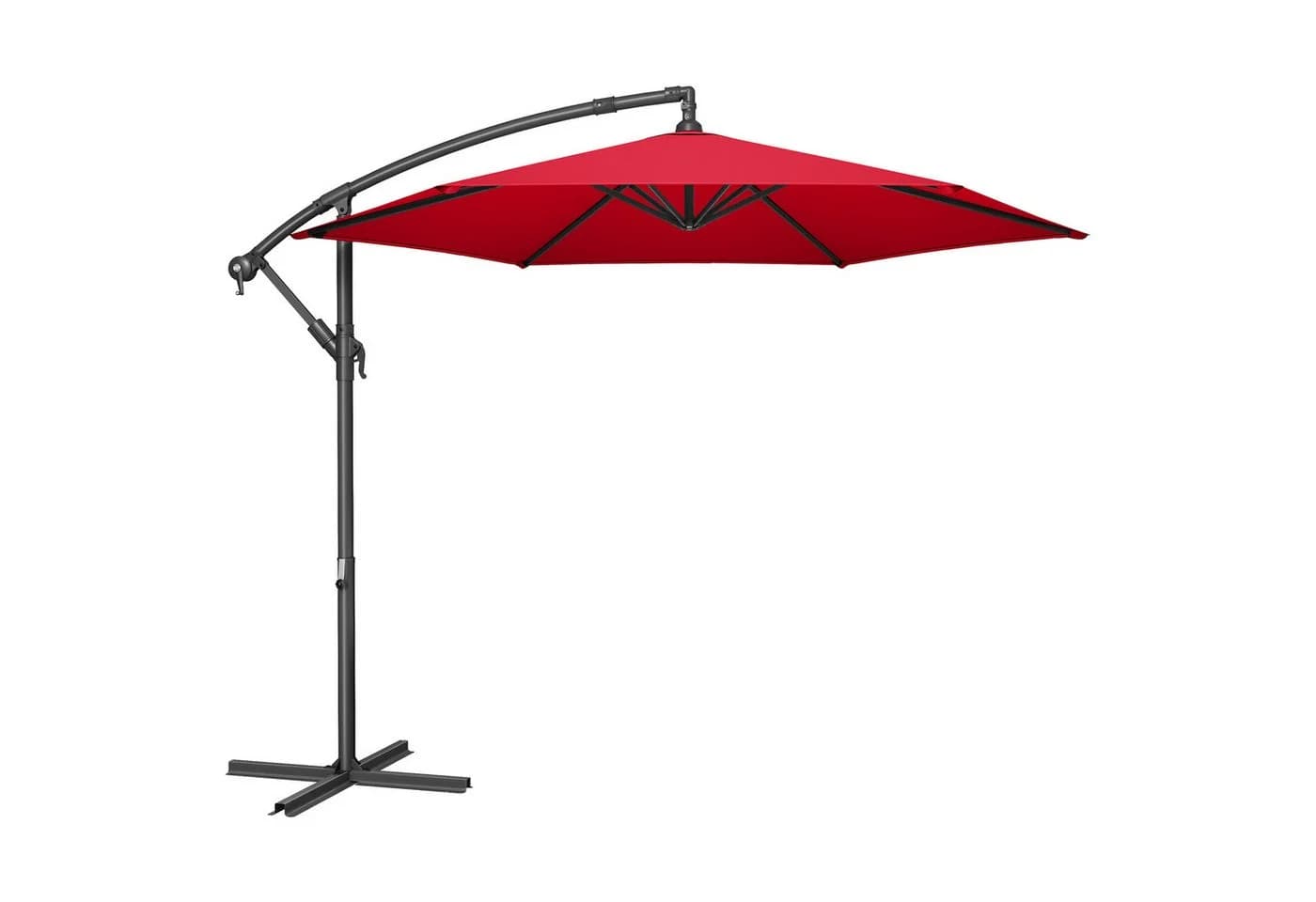 SONGMICS Sonnenschirm 300 cm UV-Schutz UPF 50+ Kurbel Ständer - Bild 2