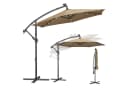 SONGMICS Sonnenschirm 300 cm LED-Beleuchtung UPF 50+ Bild 2