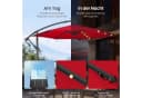 SONGMICS Sonnenschirm 300 cm LED-Beleuchtung UPF 50+ Bild 3
