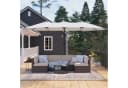 SONGMICS Sonnenschirm 460x270 cm UPF 50+ Beige Bild 1