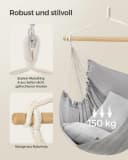 SONGMICS Hängesessel mit 2 Kissen Metallkette bis 150 kg belastbar Bild 5