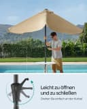 SONGMICS Sonnenschirm 200x150 cm Balkon UPF 50+ Bild 3