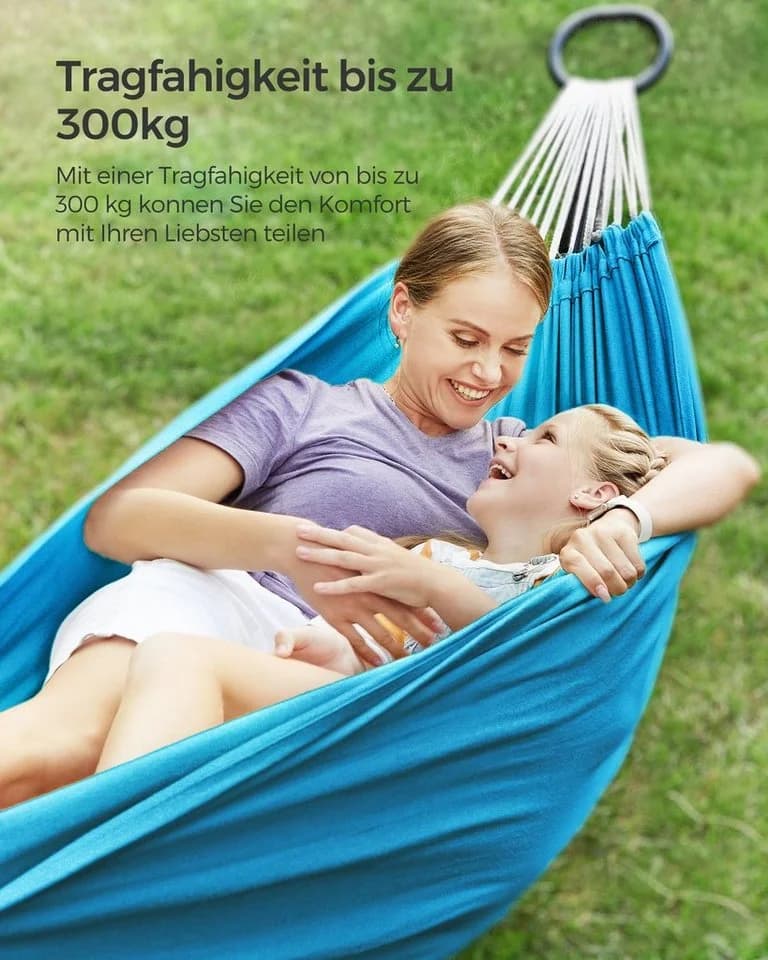 SONGMICS Hängematte Türkis 300 kg Tragfähigkeit - Bild 4