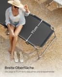 SONGMICS Gartenliege 2er Set Klappbar Anthrazit Bild 3