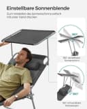 SONGMICS Gartenliege 2er Set Klappbar Anthrazit Bild 5