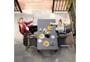 SONGMICS Gartenstuhl 4 St. 8-fach verstellbare Rückenlehne Schwarz/Grau Campingstuhl Bild 1